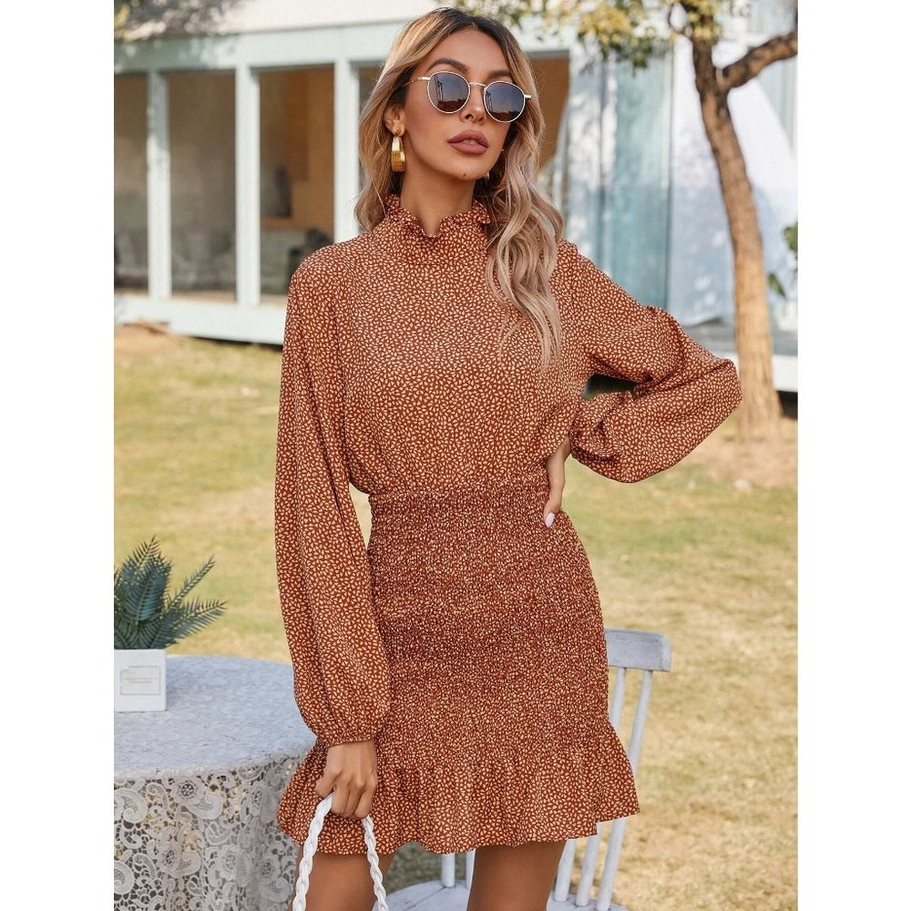 ✨RUFFLE HIGH NECK DRESS✨